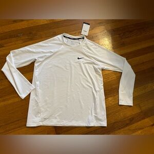Women's‎ Nike UPF 40+ Long Sleeve Swim Shirt Dri-Fit NESSA386-100 XL White NEW
